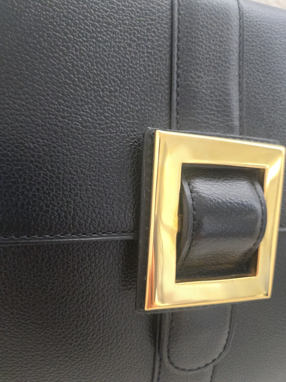 Delvaux Black Leather Clutch with Gold Accent Excellent Condition - Picture 13 of 16
